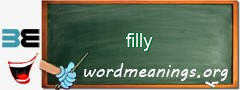 WordMeaning blackboard for filly